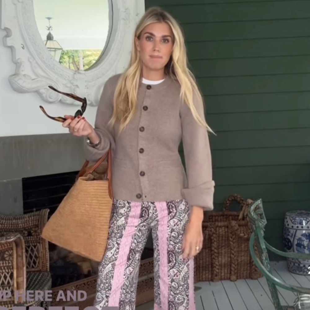 Stylish Wide Leg Pants in Pink and Black